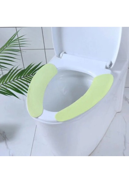 Yeşil Stil 1 Çift Katı Tuvalet Yapışkanlı Closestool Koltuk Etiket Tuvalet Wc Yıkanabilir Sıcak Kesilebilir Tuvalet Yastık Etiket (Yurt Dışından)