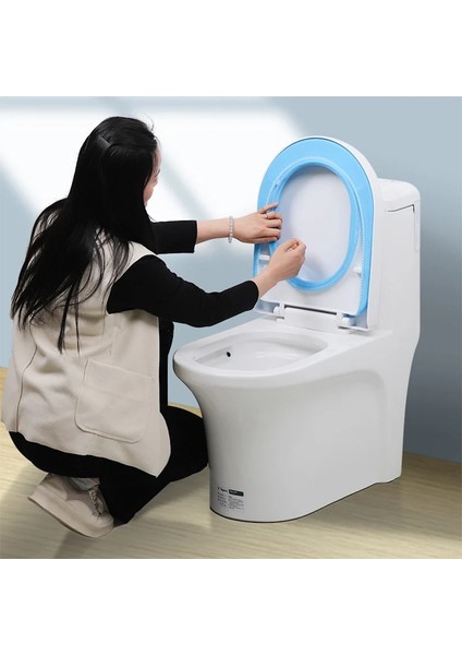 Mavi Stil Renkli Sıcak Yumuşak Yıkanabilir Klozet Kapağı Mat Seti Ev Dekor Için Closestool Mat Koltuk Kılıfı Tuvalet Çıtası Aksesuarları (Yurt Dışından)