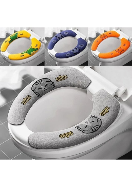 Sarı Tarzı Evrensel Klozet Kapağı Karikatür Tuvalet Etiket Sıcak Yumuşak Yıkanabilir Banyo Closestool Koruyucu Banyo Aksesuarları (Yurt Dışından) fiyatları