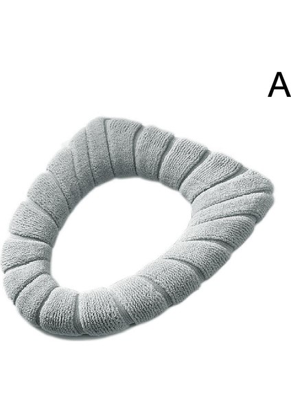 Bir Stil 1 Adet Yıkanabilir Banyo Aksesuarları Örgü Saf Renk Ped O-Şekli Sıcak Koltuk Closestool Yumuşak Bide Paspas Kapak Kış Tuvalet S8W0 (Yurt Dışından)
