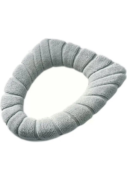 Bir Stil 1 Adet Yıkanabilir Banyo Aksesuarları Örgü Saf Renk Ped O-Şekli Sıcak Koltuk Closestool Yumuşak Bide Paspas Kapak Kış Tuvalet S8W0 (Yurt Dışından)