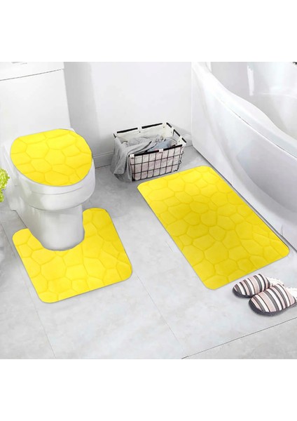 E Tarzı 3 Parça Rock Battaniyeler Banyo Paspas Seti Flanel Kabartmalı Halı Paspas Tuvalet Kapağı Kapağı 19IN (Yurt Dışından) modelleri