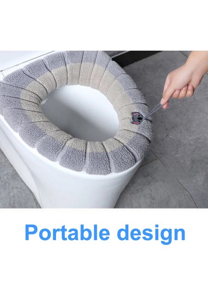 Mtd-G1 Stili Evrensel Klozet Kapağı Sıcak Tutmak Closestool Mat Ev ve Konfor O-Şekilli Dekor Klozet Kapağıyastık Kapak Aksesuarları (Yurt Dışından)