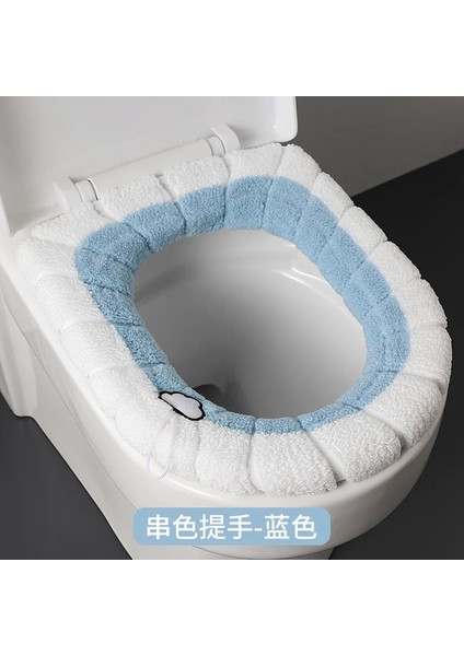 B Tarzı Kalınlaşmak Klozet Kapağı Mat Kış Sıcak Yumuşak Yıkanabilir Closestool Mat Koltuk Kılıfı Tuvalet Kapağı Pedi Bide Kapağı Banyo Aksesuarları (Yurt Dışından)