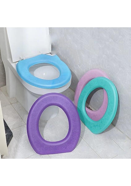 Mavi Stil Su Geçirmez Yumuşak Klozet Kapağı Banyo Yıkanabilir Closestool Mat Pad Yastık O-Şekilli Klozet Bide Tuvalet Kapağı Aksesuarları (Yurt Dışından) modelleri