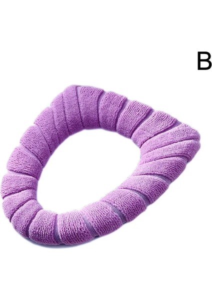 B Tarzı 1 Adet Yıkanabilir Banyo Aksesuarları Örgü Saf Renk Ped O-Şekli Sıcak Koltuk Closestool Yumuşak Bide Paspas Kapak Kış Tuvalet S8W0 (Yurt Dışından)