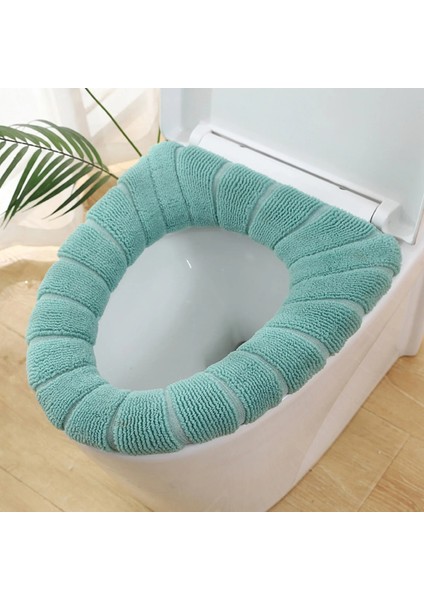 Yeşil Stil 1 Adet Banyo Klozet Kulplu Closestool Yıkanabilir Yumuşak Kış Isıtıcı Mat Ped Yastık O-Şekilli Klozet Bide Kapakları (Yurt Dışından) fırsatları
