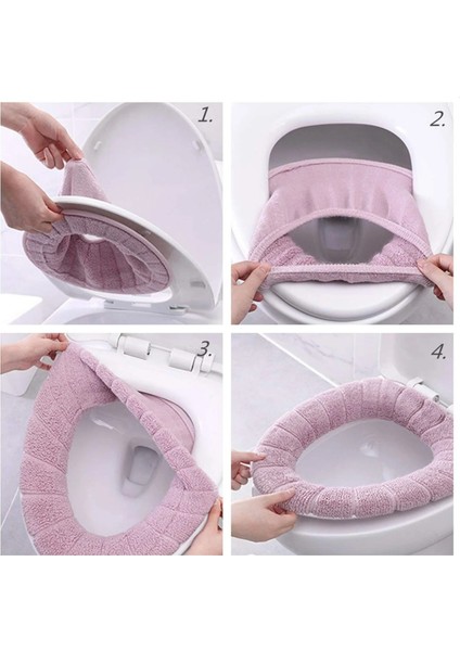 Yeşil Stil 1 Adet Banyo Klozet Kulplu Closestool Yıkanabilir Yumuşak Kış Isıtıcı Mat Ped Yastık O-Şekilli Klozet Bide Kapakları (Yurt Dışından) indirimleri