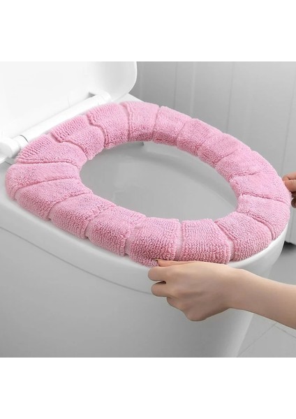 Bej Tarzı Kalınlaşmak Ped Klozet Kapağı Katı Ev Evrensel Yıkanabilir Banyo Aksesuarı Sıcak Kış Rahat Closestool Mat (Yurt Dışından) modelleri