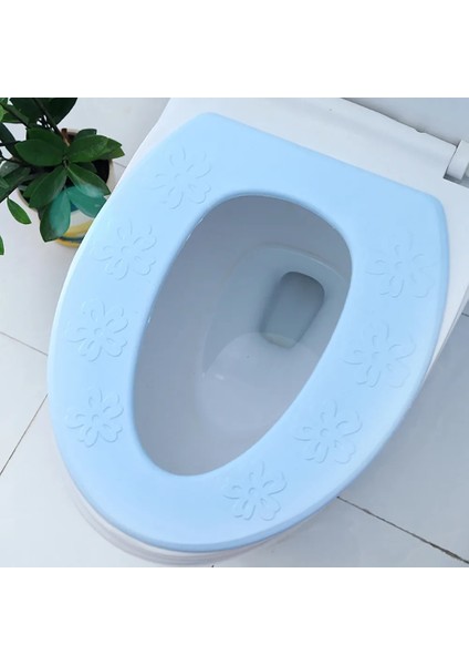 Mavi Stil Banyo Isıtıcı Klozet Eva Su Geçirmez Klozet Kapağı Ped Yumuşak Klozet Kapağı Mat Yapışkanlı Kumaş Yastık Etiket (Yurt Dışından) fiyatları