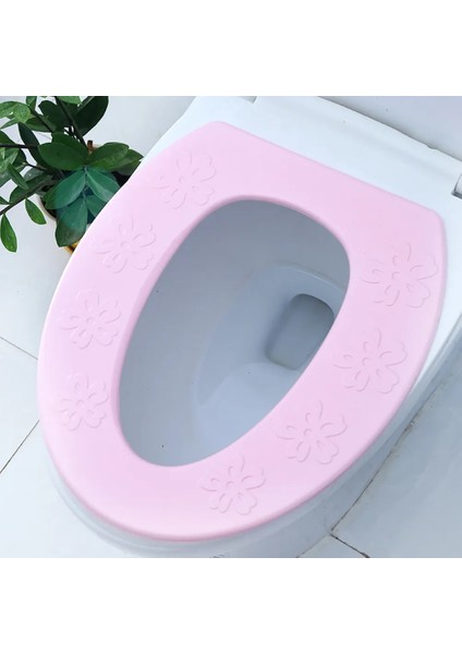 Mavi Stil Banyo Isıtıcı Klozet Eva Su Geçirmez Klozet Kapağı Ped Yumuşak Klozet Kapağı Mat Yapışkanlı Kumaş Yastık Etiket (Yurt Dışından) fırsatları