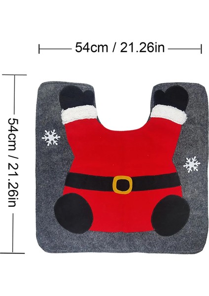 Bir Stil Noel Süslemeleri Noel Baba Klozet Kapağı Halı Seti Banyo Paspas Noel Dekor Banyo Noel Baba Klozet Kapağı Halı (Yurt Dışından) fırsatları