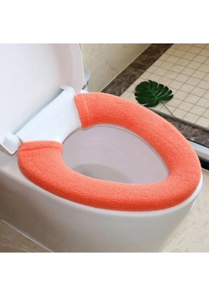 J Tarzı Klozet Kapağı Şeker Renkler Pamuk Linter Çevre Dostu Kış Sıcak Banyo Kalın Yıkanabilir Closestool Banyo Aksesuarları (Yurt Dışından)