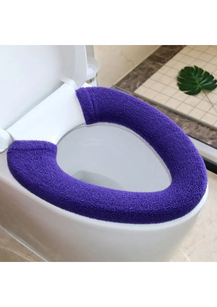 J Tarzı Klozet Kapağı Şeker Renkler Pamuk Linter Çevre Dostu Kış Sıcak Banyo Kalın Yıkanabilir Closestool Banyo Aksesuarları (Yurt Dışından)