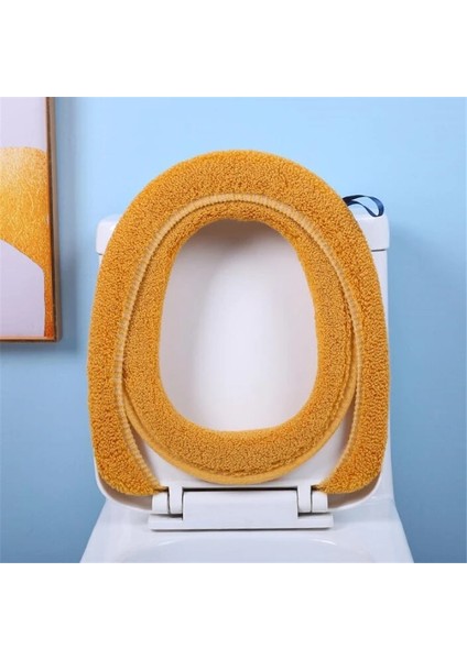 Turuncu Tarzı Evrensel Tuvalet Minderi Koltuk Minderi Kış Peluş Sıcak Tuvalet Kapağı Sevimli Örme Kolu Tuvalet Minderi (Yurt Dışından) indirimleri