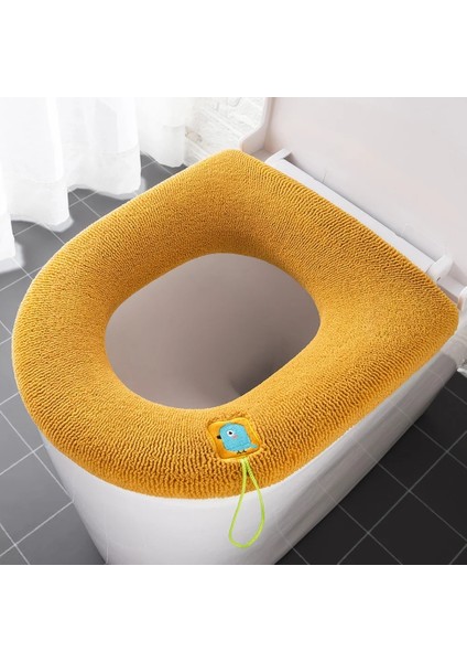 1 Adete Tarzı Banyo Klozet Kapağı Evrensel Peluş Tuvalet Minderi Ev Sıcak Yumuşak Kalınlaşmak Klozet Kapağı Isıtıcı Closestool Mat (Yurt Dışından)