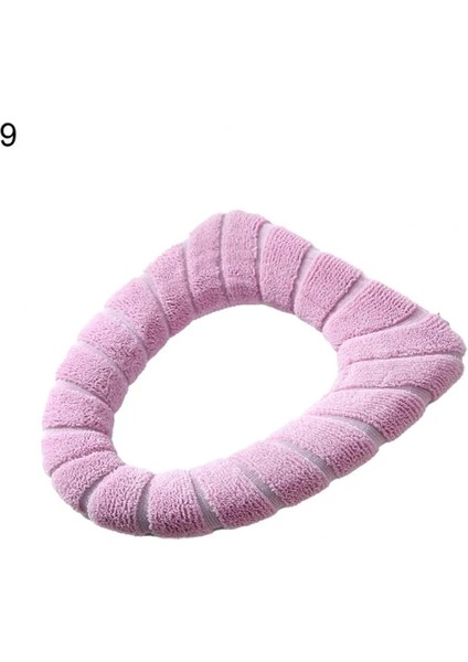 No.9 Stili Klozet Minderi Yumuşak Doku Sıcak Tutmak Kumaş Tuvalet Çıtası Evrensel Elastik Kapaklı Koltuk Pedi Banyo Malzemeleri (Yurt Dışından)