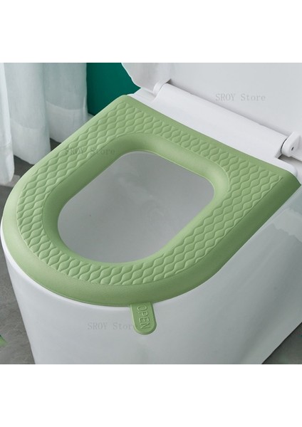 Yeşil Tarzı Su Geçirmez Klozet Minderi Yıkanabilir Etiket Köpük Tuvalet Kapağı Silikon Dört Mevsim Ev Banyo Aksesuarları (Yurt Dışından) fırsatları