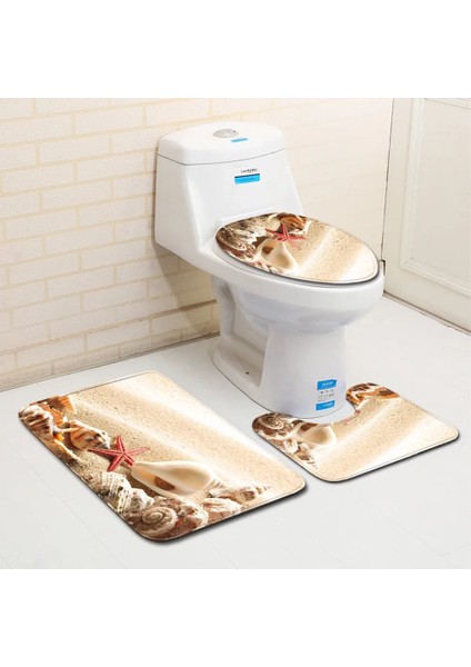 UI2187-18 Stili Dekorasyon Ev Klozet Kapağı Su Emici Halı Banyo Kaymaz Zemin Mat Modern 3D Desen Baskı Halı (Yurt Dışından) indirimleri