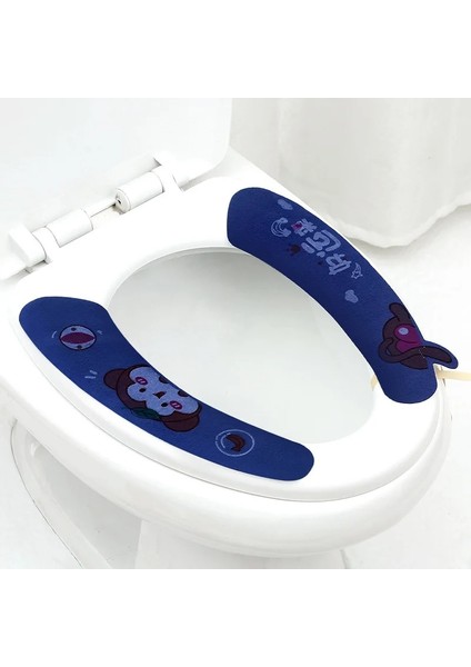 No.15 Tarzı Wc Karikatür Macun Tuvalet Yapışkan Koltuk Pedi Yıkanabilir Banyo Isıtıcı Koltuk Çıtası Ped Yastık Evrensel Klozet Kapağı Yumuşak (Yurt Dışından)