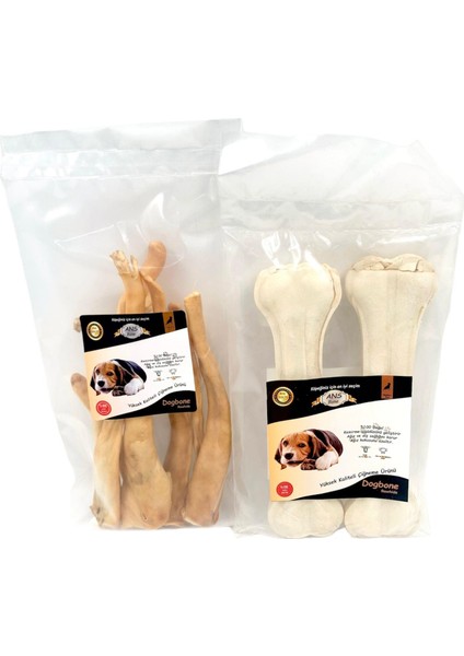 100 gr Kuzu Kuyruk + 22 cm 2 Li Beyaz Yenilebilir Kemik