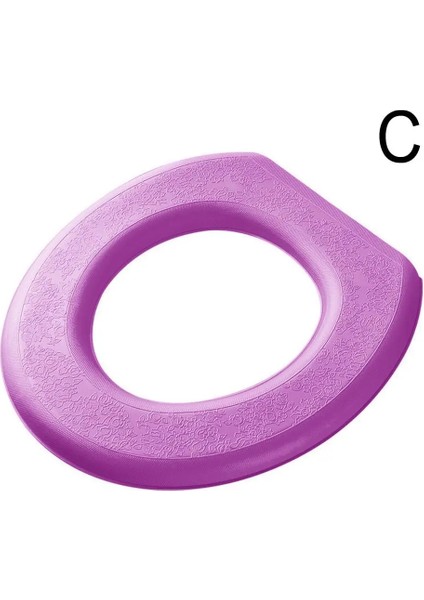 C Tarzı cm Yumuşak Silikon Klozet Kapağı Banyo O-Şeklinde Su Geçirmez Köpük Tuvalet Pedleri Yıkanabilir Çabuk Kuruyan Ev Wc Tuvalet Mat (Yurt Dışından)