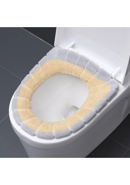 B Tarzı Klozet Kapağı Rahat Örgü Banyo Yıkanabilir Closestool Standart Kabak Desen Yumuşak Yastık Klozet Kapağı Koltuk (Yurt Dışından) fırsatları