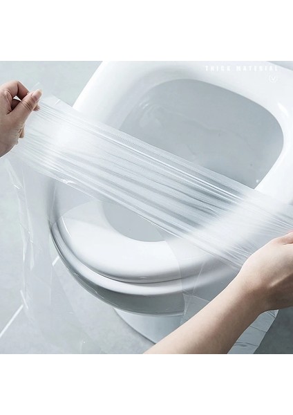 50 Adet Tarzı L40 Ack Taşınabilir Tek Kullanımlık Kamp Banyo Tuvalet Koltuk Su Geçirmez Tuvalet Klozet Kapağı Seyahat Için Yerli Odun Hamuru (Yurt Dışından)