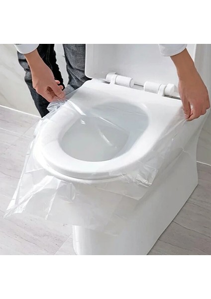 50 Adet Tarzı L40 Ack Taşınabilir Tek Kullanımlık Kamp Banyo Tuvalet Koltuk Su Geçirmez Tuvalet Klozet Kapağı Seyahat Için Yerli Odun Hamuru (Yurt Dışından)