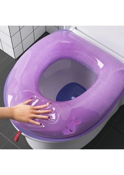 Pembe Tarzı Yıkanabilir Etiket Köpük Tuvalet Kapağı Su Geçirmez Klozet Kapağı Silikon Dört Mevsim Yumuşak Banyo Closestool Mat Ped Yastık O-Şekli (Yurt Dışından) fiyatları