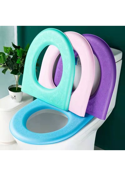 Pembe Tarzı Yıkanabilir Etiket Köpük Tuvalet Kapağı Su Geçirmez Klozet Kapağı Silikon Dört Mevsim Yumuşak Banyo Closestool Mat Ped Yastık O-Şekli (Yurt Dışından) modelleri