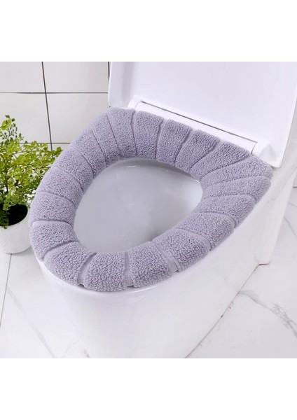 Kırmızı Stil 30 cm Kalınlaşmış Klozet Kapağı Closestool Mat Klozet Kılıfı Yıkanabilir Rahat Pedler Tuvalet Tuvalet Banyo Aksesuarı (Yurt Dışından)