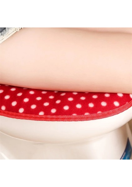 Kırmızı Stil 1 Adet Moda Klozet Kapağı Isıtıcı Polar Kalın Yumuşak Rahat Bebek Lazımlık Koltukları Kılıfı Palto Tuvalet Çantası Banyo Aksesuarı (Yurt Dışından) indirimleri