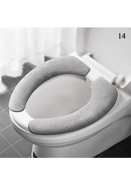 Sarı Tarzı Evrensel Klozet Kapağı Yumuşak Wc Macunu Tuvalet Yapışkan Koltuk Pedi Yıkanabilir Banyo Isıtıcı Koltuk Çıtası Ped Yastık Düz Renk (Yurt Dışından)