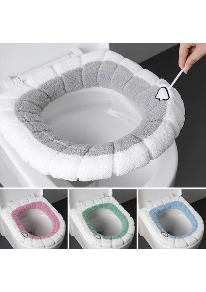 Pembe Tarzı Klozet Minderi Süper Yumuşak Yıkanabilir Cilt Dostu Solmayan Nefes Alabilir Sıcak Banyo Kalınlaşmış Kaymaz Klozet Pedi (Yurt Dışından) modelleri