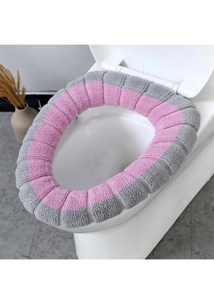 No.6 Stili O-Şekilli Klozet Klozet Kapağı Saplı Iskandinav Banyo Aksesuarları Evrensel Klozet Minderi Kalın Peluş (Yurt Dışından)