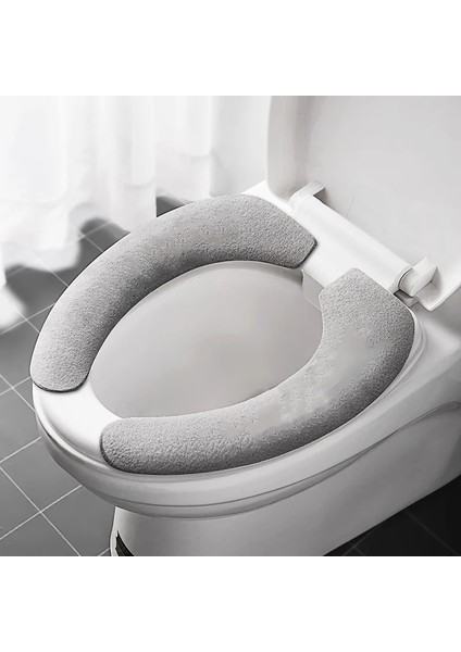 Artı-Gy Tarzı Evrensel Klozet Kapağı Yumuşak Wc Macunu Tuvalet Yapışkan Koltuk Pedi Yıkanabilir Banyo Isıtıcı Koltuk Çıtası Ped Yastık Düz Renk (Yurt Dışından)