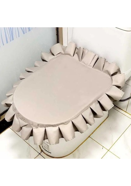 Pembe Tarzı Su Deposu Tuvalet Kapağı Su Geçirmez Duş Kapağı Klozet Minderi Banyo Koruma Kapağı Klozet Minderi Üç Parçalı Set Fo (Yurt Dışından) fırsatları