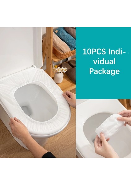 10 Adet Tarzı Biyobozunur Tek Kullanımlık Klozet Kapağı Wc Tuvalet Paspas Seyahat Kamp Otel Banyo Aksesuarları Tuvalet Kağıdı Pedleri (Yurt Dışından)