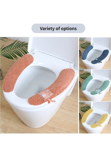 D Tarzı Evrensel Klozet Kapağı Örme Tuvalet Etiket Su Geçirmez Klozet Minderi Yıkanabilir Banyo Isıtıcı Tuvalet Kapağı Yastığı (Yurt Dışından) fırsatları