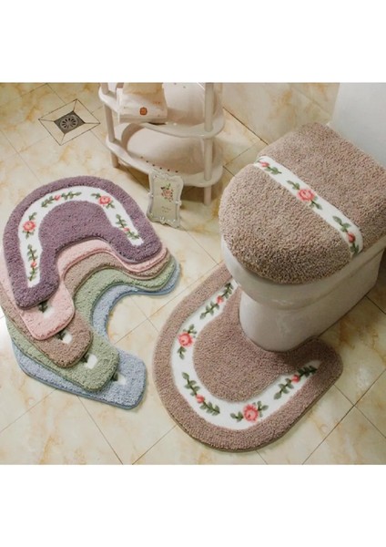 Deve Stili Ev Oturma Odası Banyo Tuvalet Paspas Seti Kaymaz Halılar Yatak Odası Baskı Halı Su Emme U Şekilli Tuvalet Halısı (Yurt Dışından) fırsatları