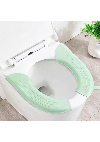 Yeşil Stil 2 Adet Su Geçirmez Yumuşak Klozet Kapağı Banyo Yıkanabilir Closestool Mat Ped Yastık Evrensel Wc Tuvalet Kapağı Bide Aksesuarları (Yurt Dışından)