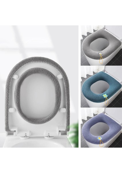 Sarı Stil Kış Sıcak Klozet Kapağı Mat Banyo Tuvalet Pedi Yastık Saplı Kalın Yumuşak Yıkanabilir Closestool Isıtıcı Aksesuarları (Yurt Dışından) fiyatları