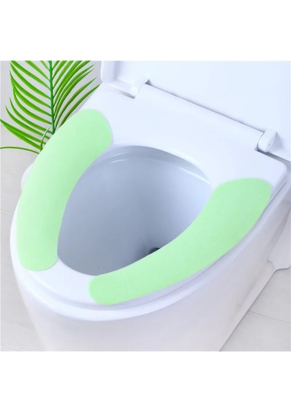 Yeşil Tarzı Bahar Yumuşak Seyahat Ev Klozet Koltuk Minderi Dört Mevsim Kullanılabilir Yapışkan Iskandinav Tarzı Kalınlaşmış Sıcaklık Kaymaz Koltuk Pedi (Yurt Dışından)