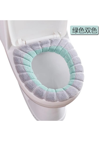 Yeşil Stil Yıkanabilir Sıcak Klozet Kapağı Saplı Tuvalet Aksesuarları Yumuşak Peluş Fermuar Wc Mat Banyo Dekorasyon Aksesuarları (Yurt Dışından)