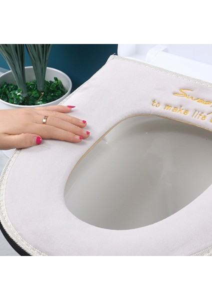 Yeşil Stil Yıkanabilir Sıcak Klozet Kapağı Saplı Tuvalet Aksesuarları Yumuşak Peluş Fermuar Wc Mat Banyo Dekorasyon Aksesuarları (Yurt Dışından) fiyatları