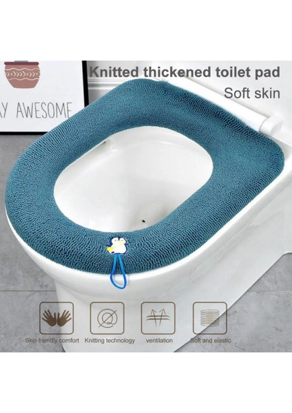 Sarı Tarzı Yumuşak Tuvalet Paspası Ped Koltuk Minderi Klozet Kapağı Ev Örme Tuvalet Kapağı Yastık Banyo Aksesuarları Rahat Kış (Yurt Dışından) fiyatları
