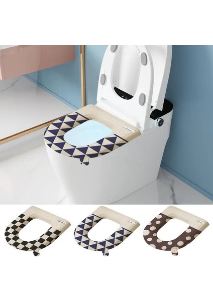 Mavi Stil Klozet Pedi Cilt Dostu Su Geçirmez Banyo Klozet Kapağı Minderi Her Mevsim Için Saplı Yıkanabilir Klozet Kapağı (Yurt Dışından) modelleri