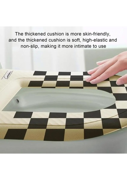 Mavi Stil Klozet Pedi Cilt Dostu Su Geçirmez Banyo Klozet Kapağı Minderi Her Mevsim Için Saplı Yıkanabilir Klozet Kapağı (Yurt Dışından) indirimleri