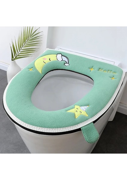 No.12 Tarzı Klozet Minderi Kalınlaşma Kış Temel Evrensel Modeller Yıkanabilir Fermuar Tipi Klozet Çıkartmaları Su Geçirmez Macun Tipi (Yurt Dışından)